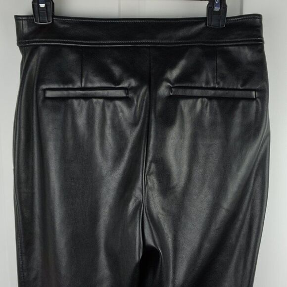 New Jonathan Simkhai Dahlia Straight Leg Trouser in Black Vegan Leather size 8 - Picture 10 of 16